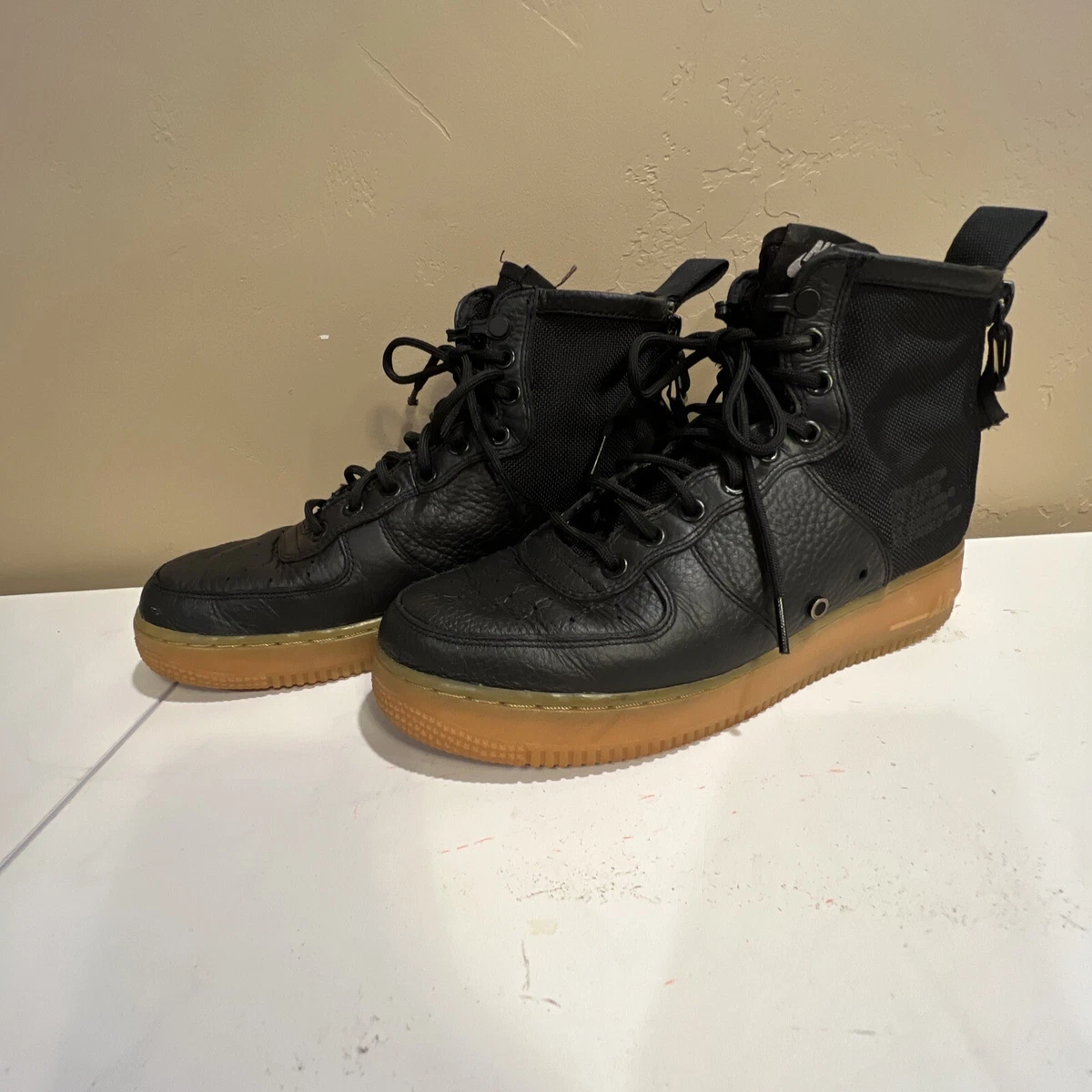 Nike SF AF1 MID, Men 8, Utility Goddess Victory, Black Leather/Gum | eBay