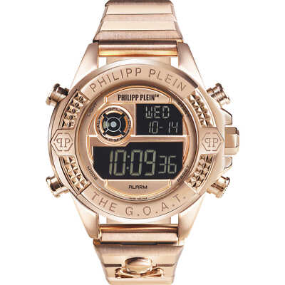 Herrenuhr PHILIPP PLEIN THE G.O.A.T. PWFAA0421 Edelstahl Gold Rose Chrono Alarm