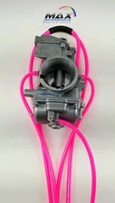 10' FT NEON PINK 4mm ID CARB VENT HOSE KIT FOR KEIHIN FCR | Inlet O-Rings (3)