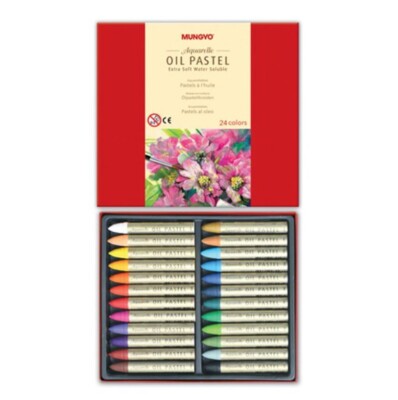 Mungyo Extra Soft Water Soluble Oil Pastel Set of 24 Assorted Colors/Express