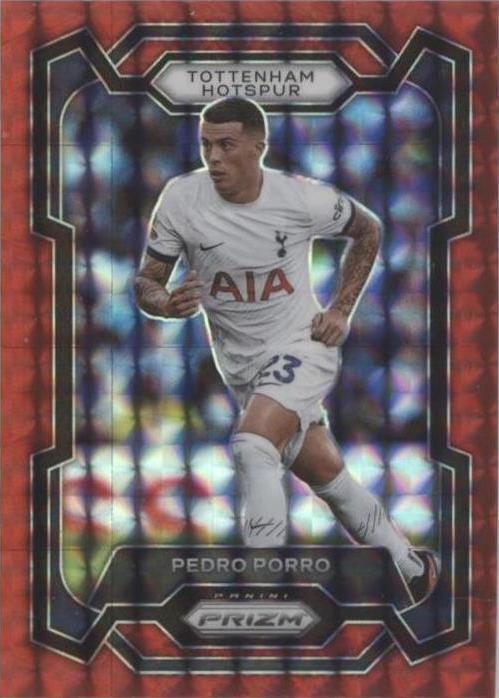 2023-24 Panini Prizm Premier League - Pedro Porro #132 Red Mosaic