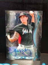Justin Nicolino 2014 Bowman Sterling Prospect Auto #BSPA-JN Miami Marlins 