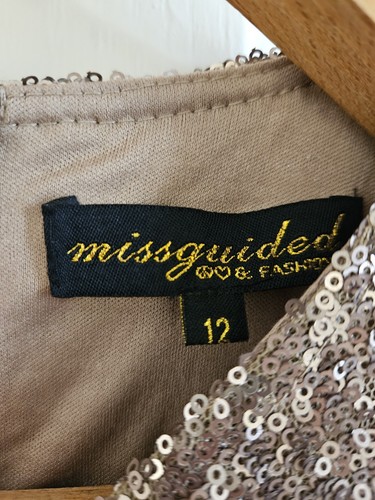 Black And Gold Missguided Party Dress Size 12 - Picture 5 of 6