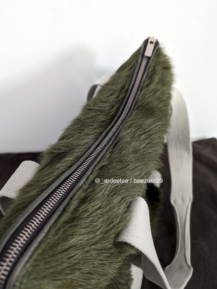 RICK OWENS 1/1 RARE CALF HAIR MINI TROLLEY TOTE SHOULDER BAG RICK OWENS 1/1 RARE CALF HAIR MINI TROLLEY TOTE SHOULDER BAG