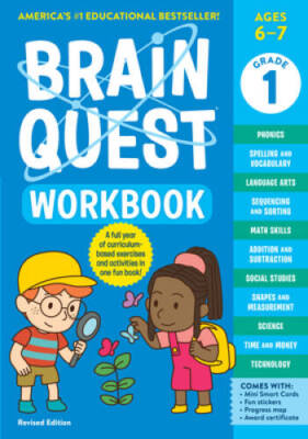Brain Quest Workbook: 1st Grade Revised Edition (Brain Quest Workbooks) - GOOD