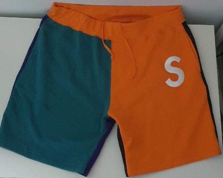 Short court SS19 Supreme S Logo Colorblocked XL violet orange noir