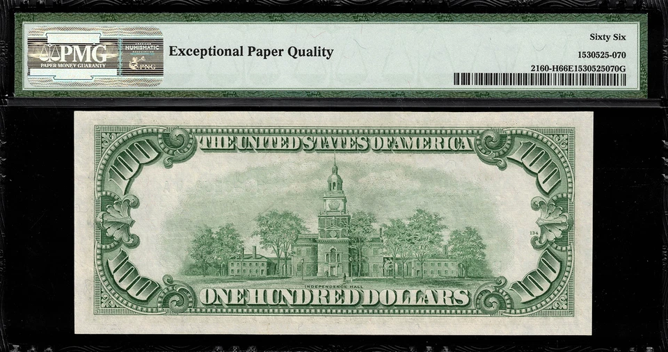 1950C $100 Federal Reserve Note - St. Louis - FR. 2160-H - PMG 66 EPQ - TOP POP - Image 2 of 2