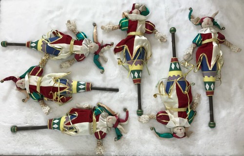 6 Rabbit Puppets Renaissance Jester VINTAGE Toy - Picture 8 of 12
