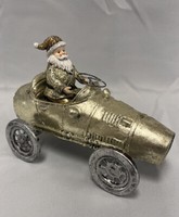 Dekofigur*Deko*Weihnachten*Santa Claus*Weihnachtsmann*Im Auto*Clayre & Eef