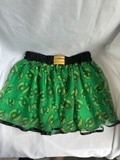 DC Comics Girls Skirt Yellow Green Black 24" Waist Netting