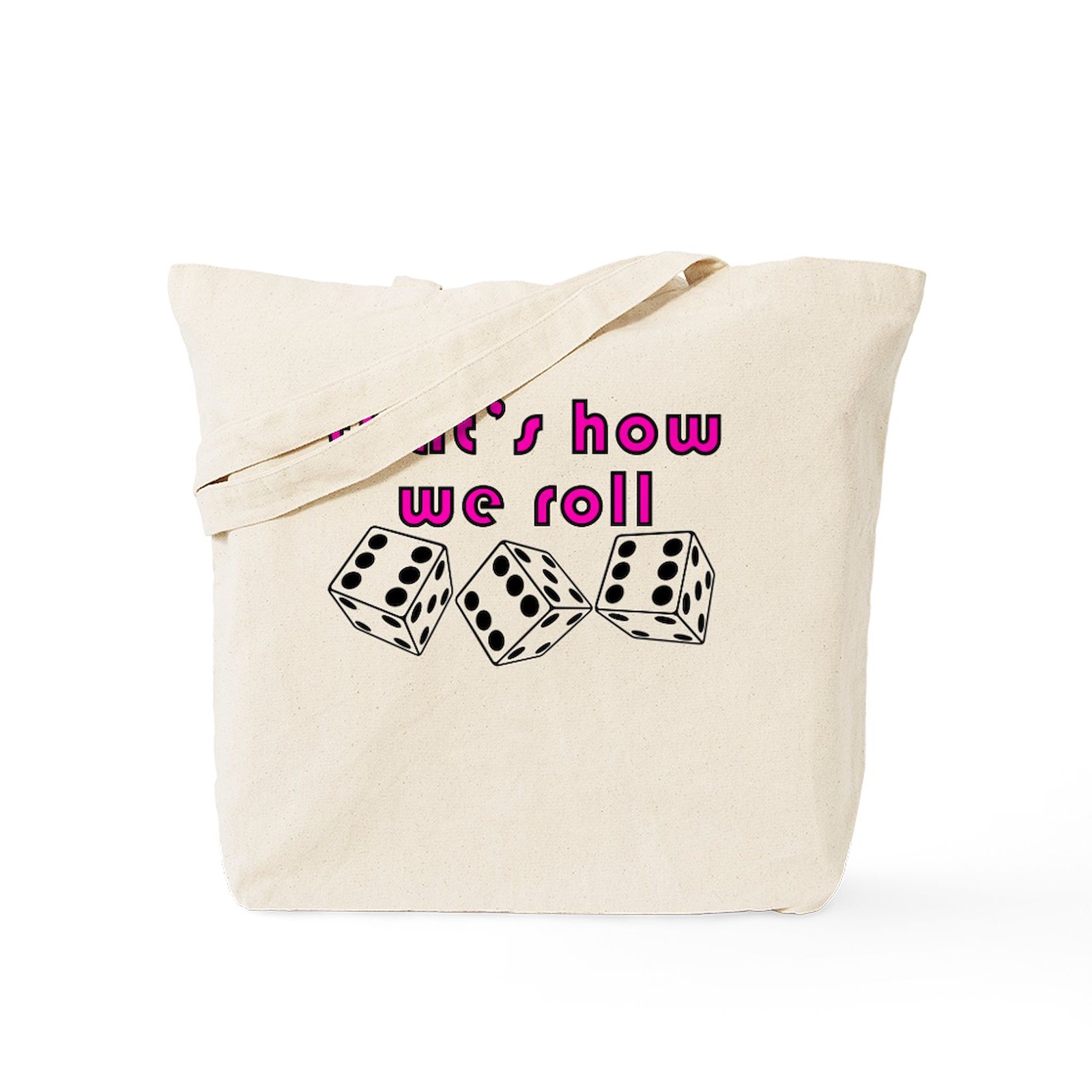 CafePress How We Roll Natural Canvas Tote Bag, Cloth Shopping Bag (863079383)