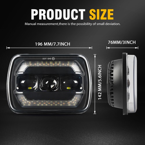 Newest 2PC Halo 5x7" 7x6 LED Headlight DRL&Turn for Ford F-650 F650 Pickup Truck - Bild 7 von 10