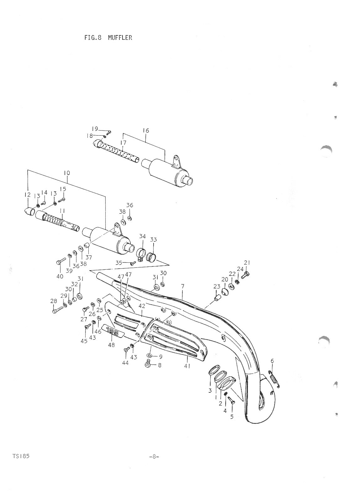SUZUKI Parts Manual TS185 1977 & 1978 Replacement Spares Catalog TS185B