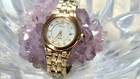 Vintage Seiko Diamond Sapphire Crystal 7N82-0DH0 Gold Tone Women's Watch