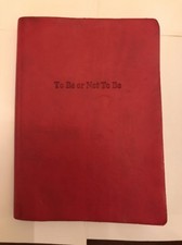 "To Be or Not To Be" Diary or small Note Book from Italy