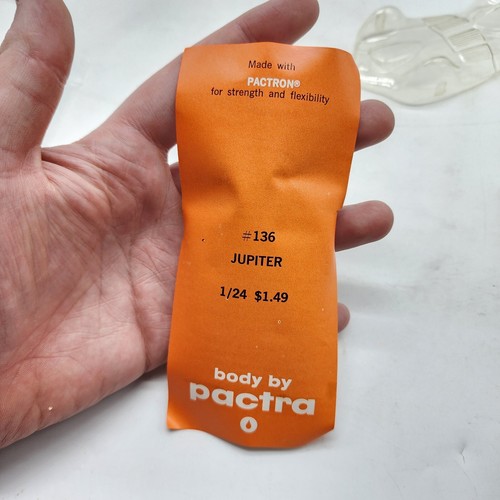 Pactra Jupiter (Clear) 1/24 Scale Slot Car Body NOS Unpainted with Decals - 第 2/24 張圖片