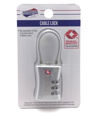 American Tourister Travel Sentry Global Luggage 3-Dial Combination Lock 1450-512