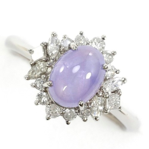 Platinum 900 ring 14.5 size Starsapphire Diamond About5.2g Free shipping Used - Picture 1 of 9