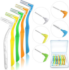 20 Pcs L-Shaped Interdental Brushes 5 Sizes Dental Braces Toothbrush Soft with N