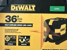 DeWalt DW08802 36 ft. Red Self-Leveling Cross Line Laser Level   NEW!