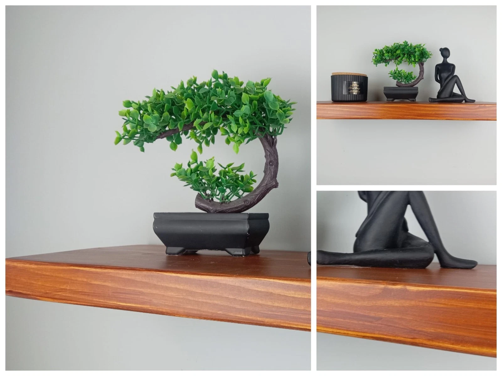 TEAK Floating Solid Wood Handmade Shelf 6"7" 9" Deep + Invisible Supports.
Opens in a new window or
