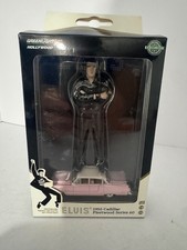 1/64 GREENLIGHT1955 CADILLAC FLEETWOOD SERIES 60 PINK + ELVIS FIGURE SHELF WEAR
