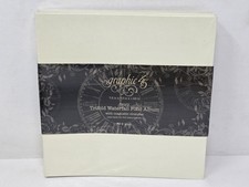 Graphic 45 Staples Trifold Waterfall Folio Album, IVORY, 7.5" x 7.5" - New