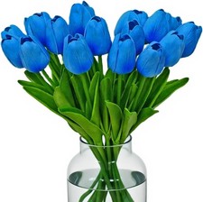 20pcs Fake Tulips Artificial Flowers Faux Flowers PU Faux tulips 13.5 Inch