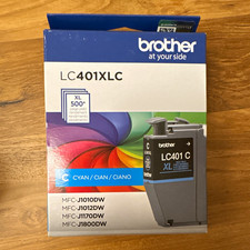 Brother Genuine LC401XLC Cyan XL High Yield Ink Cartridge for MFC-J1010DW