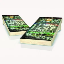 Cornhole Boards Fan Addict Wood Frame Outdoor Lawn Game Includes Bags