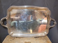 ANCIEN PLATEAU DE SERVICE,METAL ARGENTE,XIXEM,LOUIS XV,COQUILLE,ARGENTERIE