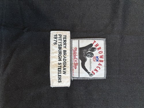 MITCHELL & NESS TERRY BRADSHAW 12 NFL THROWBACKS LONG SLEEVE JERSEY SIZE 56 - Picture 6 of 8