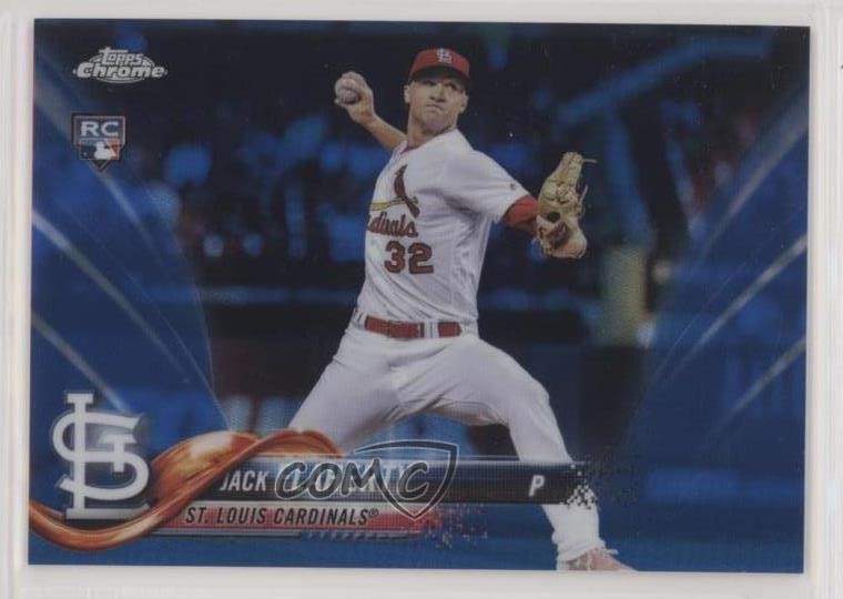 2018 Topps Chrome Blue Refractor 92/150 Jack Flaherty #4 03ty