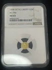 Photo of a 1868 California Fractional Gold from an eBay listing that sold on Jun 30, 2026