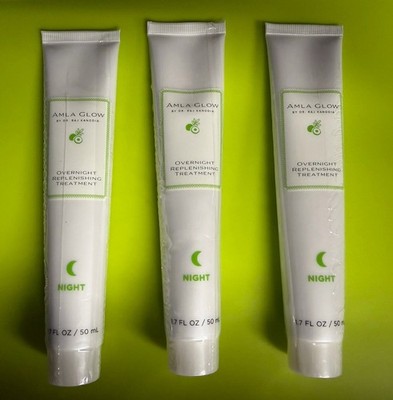 3 New Amla Glow Night Treatment Replenishing 1.7 Fl Oz Dr Raj Kanodia NIP Tube