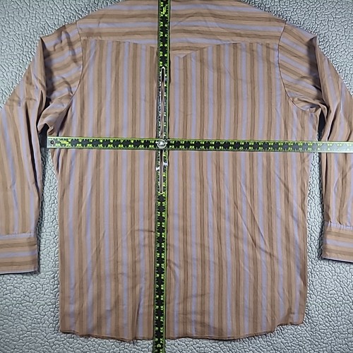 Wrangler Pearl Snap Shirt Men’s 2XL Prow Striped Western Cowboy Rodeo Shirt - Picture 12 of 16