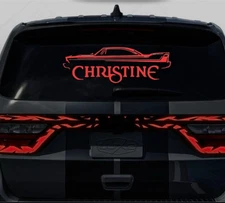 Christine car, 58' Fury, window decal, Rear glass decal, small side window decal