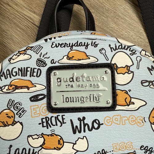 Sanrio Gudetama x Loungefly Edition All Over Print Mini Backpack - Light Blue - Picture 3 of 8