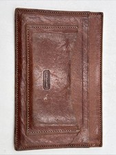 Portafoglio Porta Carte COACH Vintage Saddle Marrone e Nero Blocco Note Organizer Uomo