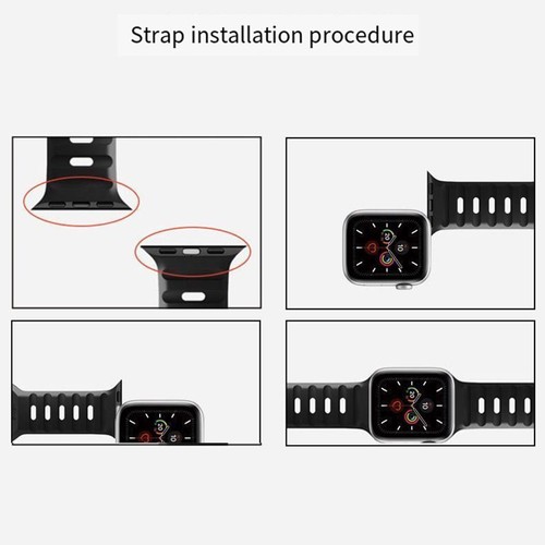 Bracelet de Montre en Silicone pour iWatch Ultra 2/1 Series 10 9 8 7 6 5 4 SE 44 - Zdjęcie 8 z 32