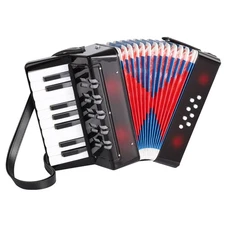 kids Accordion Mini Accordion 17 Piano key 8 Bass Button Accordian Education ...