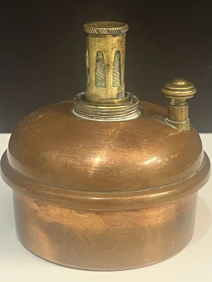 Ancienne Petit Lampe En Cuivre Lampe À Poser Décorative Vintage - Photo 3/4