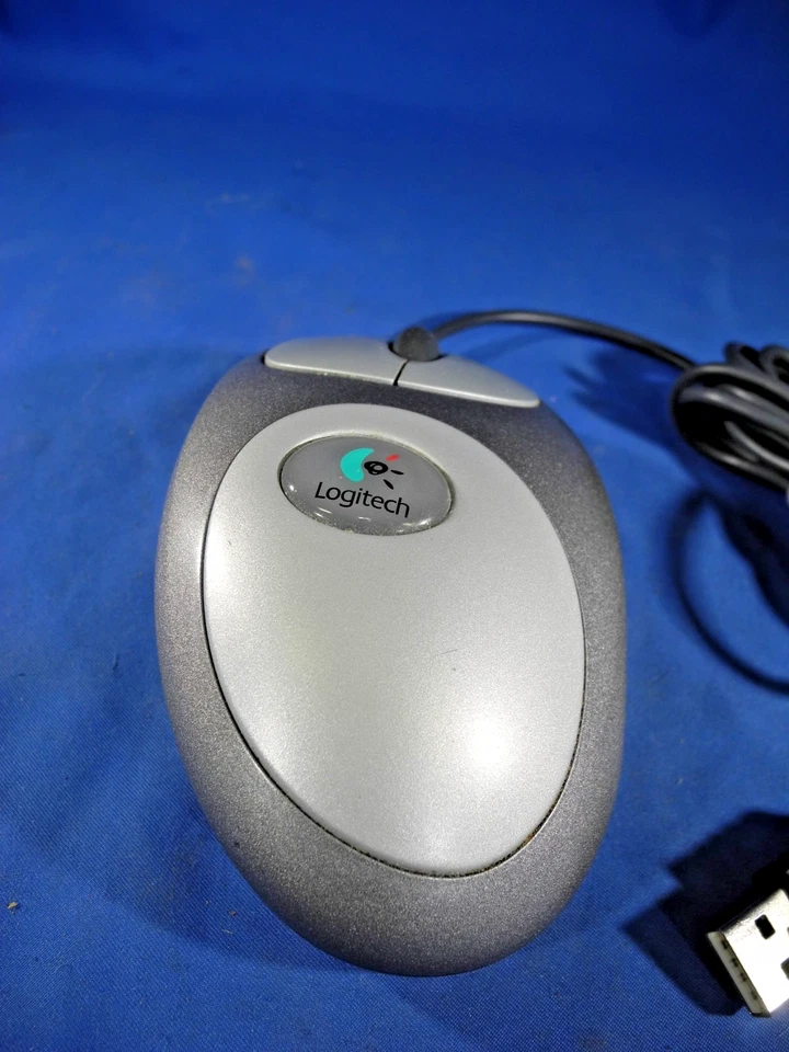 RARE Logitech Mouseman Dual Sensor Optical USB Wheel Mouse M-BL63B Corded Tested - Image 4 of 4