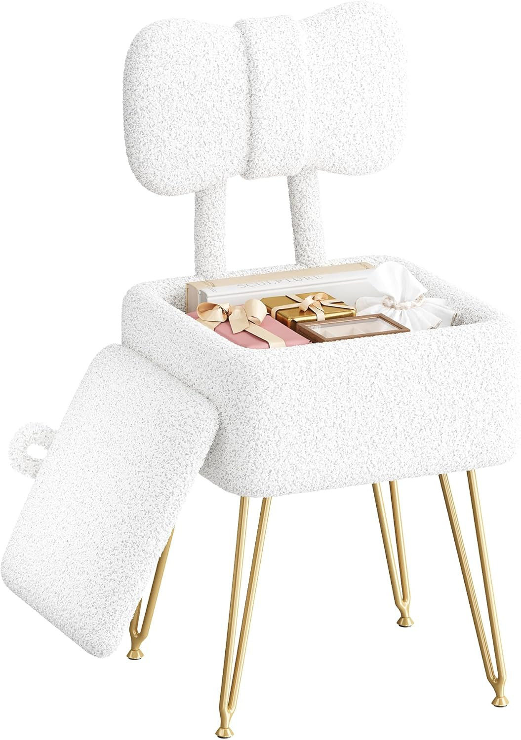 With Storage And Folding Back, 14.2" D X 12.6" W X 28.3" H S