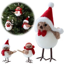 Christmas Robins Cute Festive Xmas Tree Bird Decoration Ornament:;