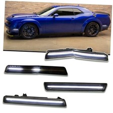 Smoked Side Markers Light for 2018-2023 Dodge...