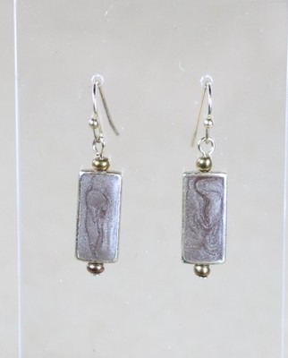 Croft & Barrow Brown Rectangle Drop Earrings Gold Tone Nickel Free Dangle New