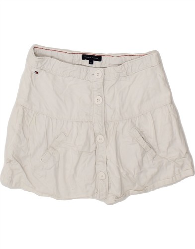 TOMMY HILFIGER Girls Mini Skirt 11-12 Years W24 White Cotton AB02