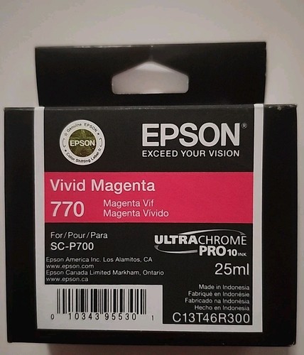 Vivid Magenta (VM) 770 Epson UltraChrome PRO10 Ink Cartridge for ...