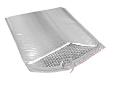 ULINE Economy White Poly Bubble Mailers #2 - 100 Pack - 8.5" x 12" Self-Seal